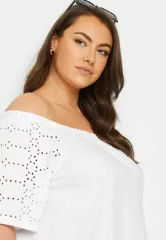 Футболка с принтом Yours Clothing, белый