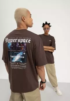 Футболка с принтом YOURTURN, коричневый