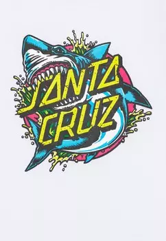 Футболка с принтом YOUTH SHARK DOT FRONT UNISEX Santa Cruz, белый