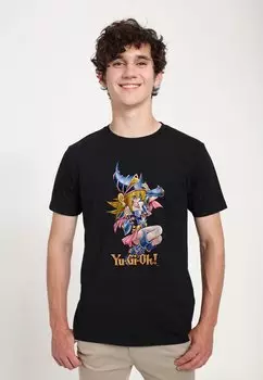 Футболка с принтом Yu-Gi-Oh Yu-Gi-Oh! Dark Magician Girl Henry Tiger, черный