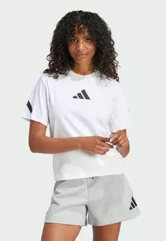 Футболка с принтом Z.N.E. adidas Sportswear, белый