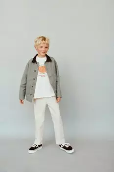 Футболка с принтом ZARA, экрю