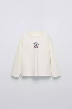 Футболка с принтом ZARA, розовый