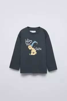 Футболка с принтом ZARA, синий