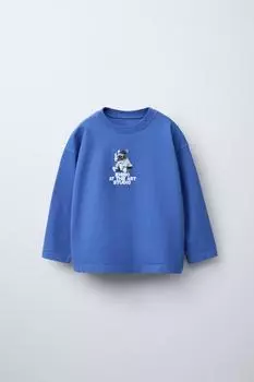 Футболка с принтом ZARA, синий