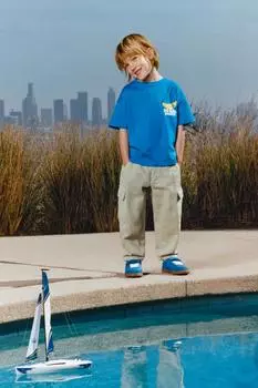 Футболка с принтом ZARA, синий