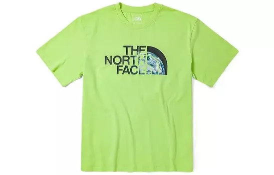 Футболка с принтом «Земля» мужская зеленая The North Face, зеленый