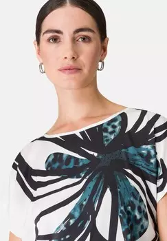 Футболка с принтом zero, белый