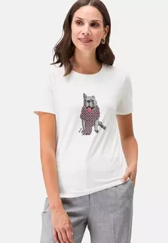 Футболка с принтом zero, белый