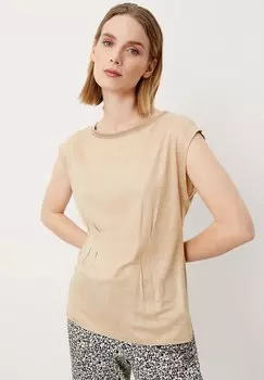 Футболка с принтом Zierfalten s.Oliver BLACK LABEL, цвет beige glitter