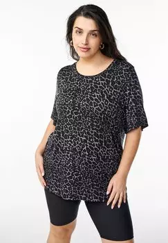 Футболка с принтом Zizzi, серый