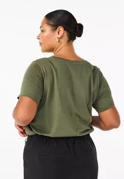 Футболка с принтом Zizzi, зеленый