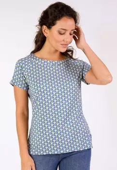 Футболка с принтом ZOE RETRO TULIP Lykka du Nord, синий