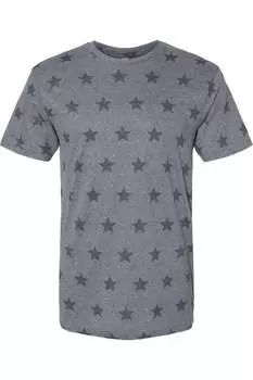 Футболка с принтом звезд Code Five, цвет granite heather star