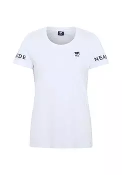 Футболка с принтованными рукавами POLO SYLT, цвет 11-0601 Bright White