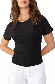 Футболка с присборенным корсетом Sanctuary, черный