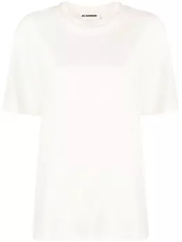 Футболка с приспущенными плечами Jil Sander, бежевый