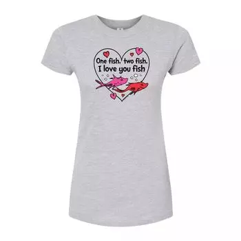 Футболка с приталенным рисунком и рисунком Dr. Seuss для юниоров "Love You Fish" Licensed Character