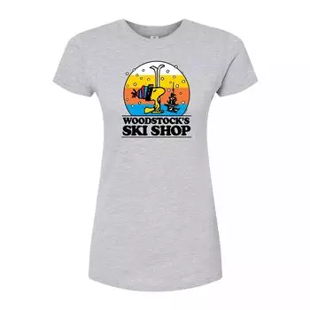 Футболка с приталенным рисунком Juniors' Peanuts "Woodstock's Ski Shop" Licensed Character