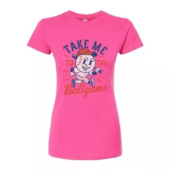 Футболка с приталенным рисунком Take Me To The Ballgame для юниоров Licensed Character, розовый