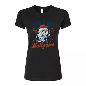 Футболка с приталенным рисунком Take Me To The Ballgame для юниоров Licensed Character, черный