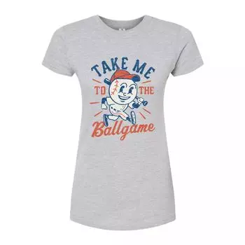 Футболка с приталенным рисунком Take Me To The Ballgame для юниоров Licensed Character, серый