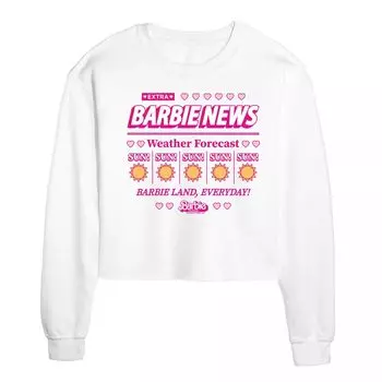 Футболка с прогнозом погоды для подростков Barbie The Movie Licensed Character, белый