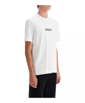 Футболка с прорезиненным логотипом Ermenegildo Zegna, белый