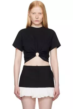 Футболка с прорезями Rabanne, черный