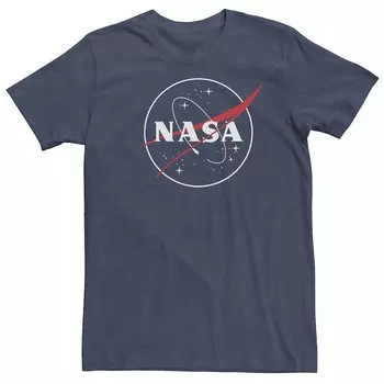 Футболка с простым логотипом Big & Tall NASA Licensed Character, цвет Navy Heather