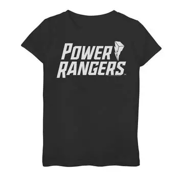 Футболка с простым логотипом Power Rangers для девочек 7–16 лет Licensed Character