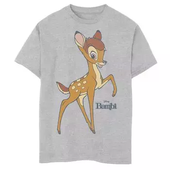 Футболка с простым портретом и логотипом Disney Bambi для мальчиков 8–20 лет Licensed Character