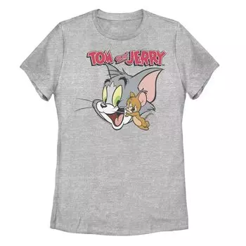 Футболка с простым портретом и логотипом Tom And Jerry для юниоров Licensed Character