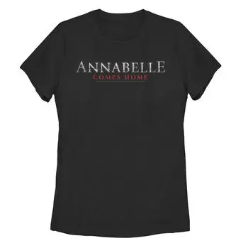Футболка с простым текстовым логотипом для юниоров Annabelle Comes Home Licensed Character