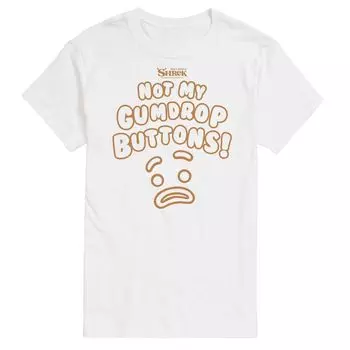Футболка с пуговицами Big & Tall Shrek Gumdrop License, белый