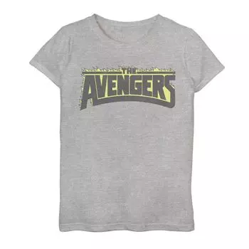 Футболка с пылающим логотипом Marvel The Avengers для девочек 7–16 лет Marvel