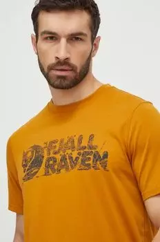 Футболка с пышным логотипом Fjallraven, желтый