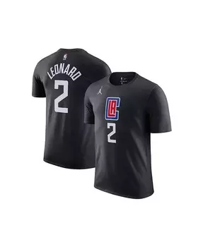 Футболка с ярким именем и номером команды Big Boys and Girls Los Angeles Clippers — Кавай Леонард Jordan, черный