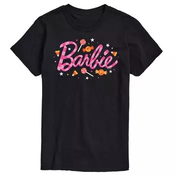 Футболка с ярким логотипом Big & Tall Barbie Halloween Candy, Black Licensed Character, черный