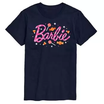 Футболка с ярким логотипом Big & Tall Barbie Halloween Candy, Blue Licensed Character, синий