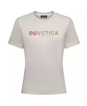 Футболка с ярким логотипом Duvetica, бежевый