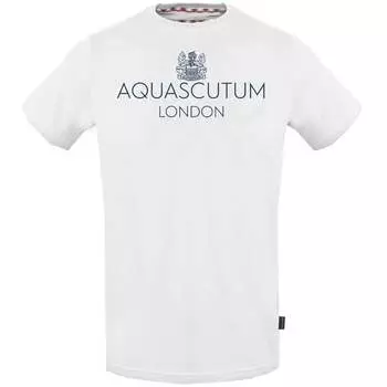 Футболка с ярким логотипом London It Aquascutum, белый