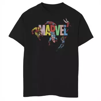 Футболка с ярким логотипом Marvel The Avengers для мальчиков 8–20 лет Marvel