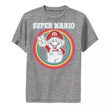 Футболка с ярким логотипом Nintendo Super Mario в стиле ретро для мальчиков 8–20 лет Licensed Character