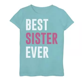 Футболка с ярким названием Best Sister Ever для девочек 7–16 лет Licensed Character