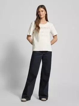 Футболка с ярким принтом monari, бежевый