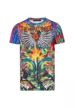 Футболка с ярким принтом по всей поверхности CIPO & BAXX, цвет Colorful