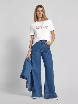 Футболка с ярким принтом Rich & Royal, белый