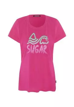 Футболка с ярким принтом спереди CHIEMSEE, цвет Beetroot Purple