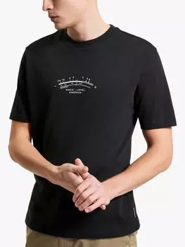 Футболка с радиографическим рисунком из органического хлопка обычной посадки с коротким рукавом Ben Sherman, черный